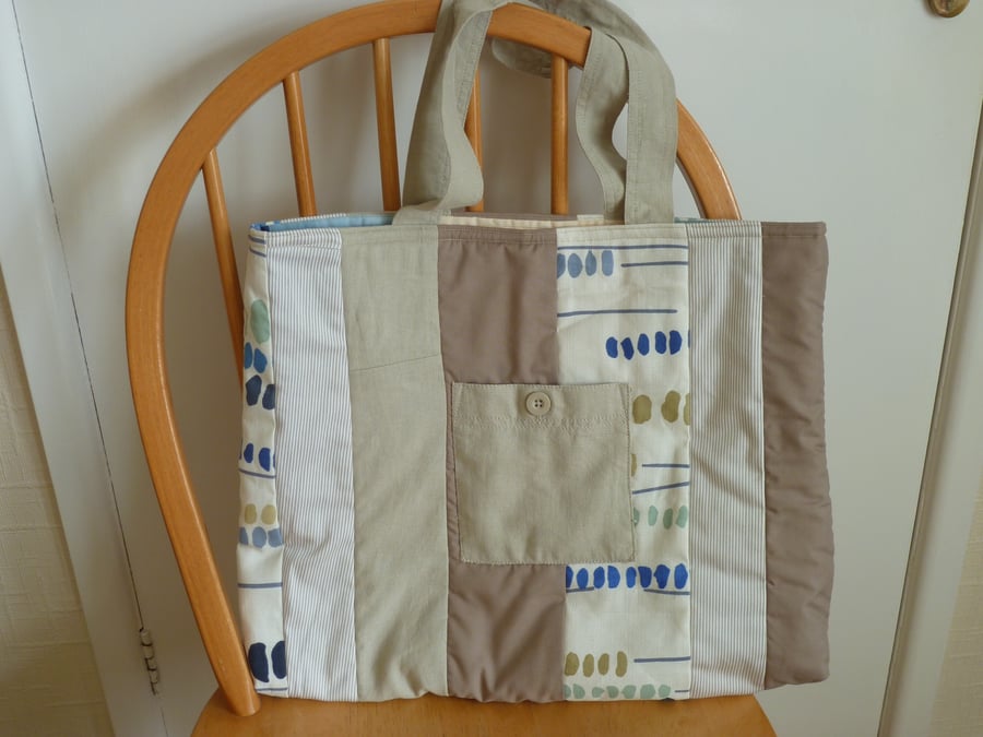 Handmade Patchwork Bags for Gifts or Shopping. Reusable, Green