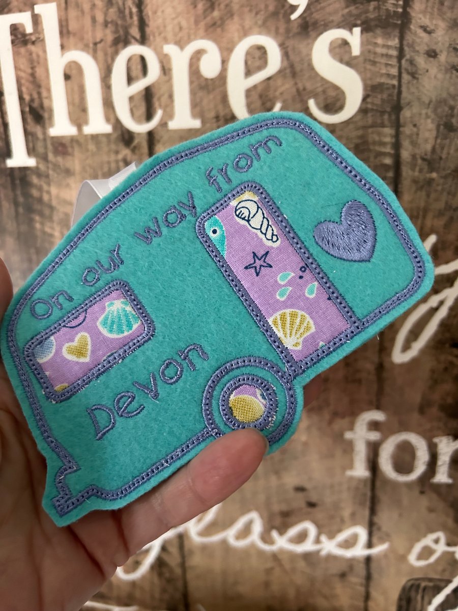 Caravan decoration felt embroidery 