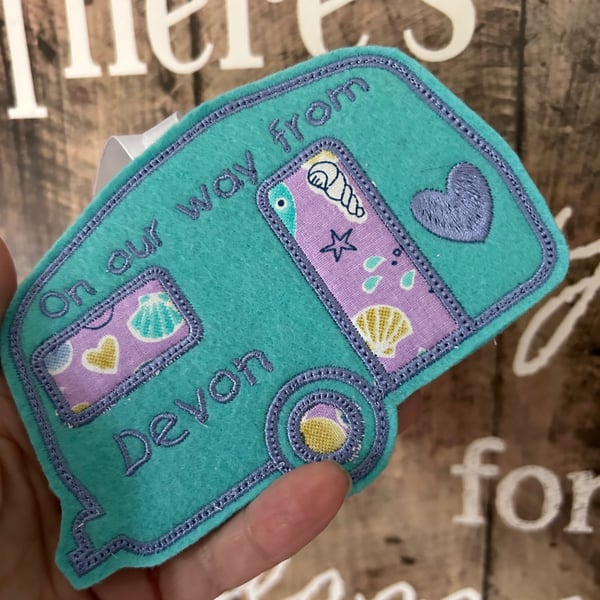 Caravan decoration felt embroidery 
