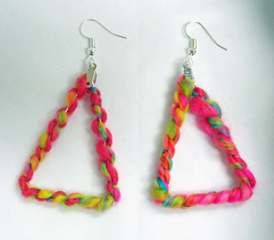 Colourful Triangle Earrings