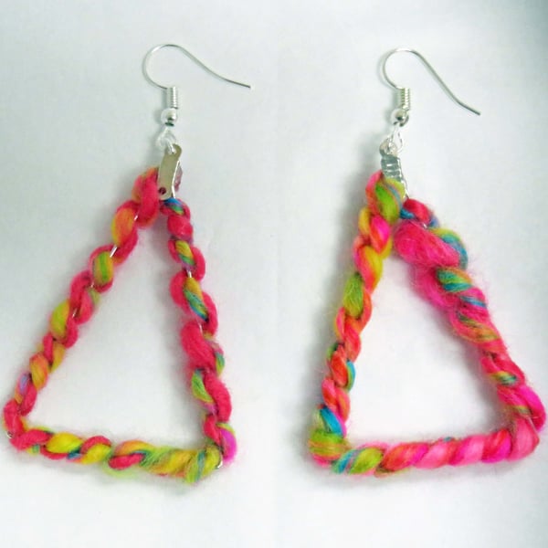 Colourful Triangle Earrings
