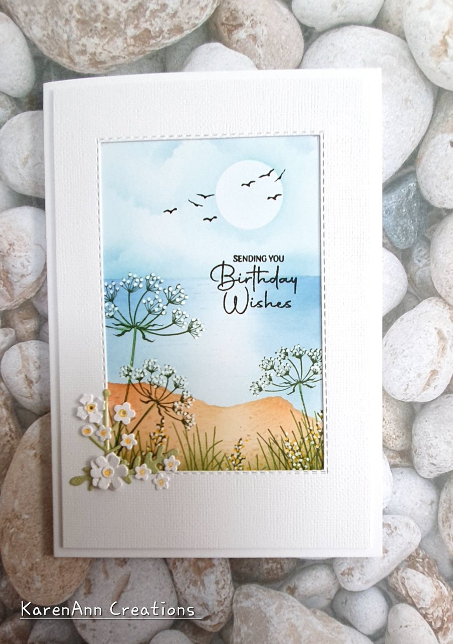 Sea themed Birthday card for a female