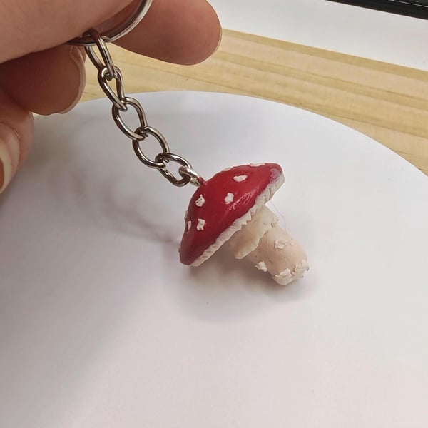 Handmade Polymer Clay Keychains: Magic Mushrooms or Witch Hat