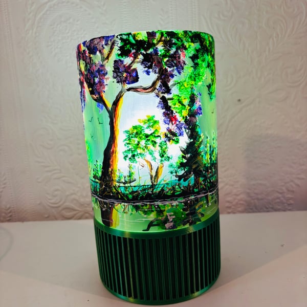 A hand painted and sealed usb lamp by Andrew Jenkins 