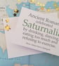 1 Saturnalia Funny Christmas Card Roman Mythology, History, Winter Solstice - Image 1