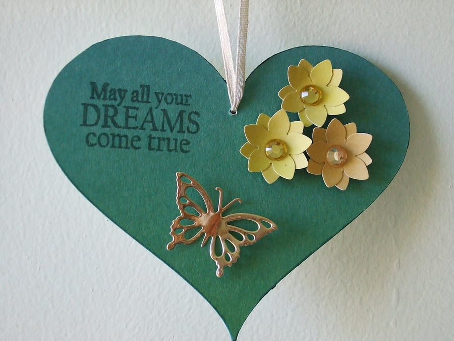 Small Heart Decoration, May All Your Dreams Come True  (M13)