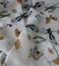 Handprinted chiffon scarf Goldfinches & Seed Heads - Image 2