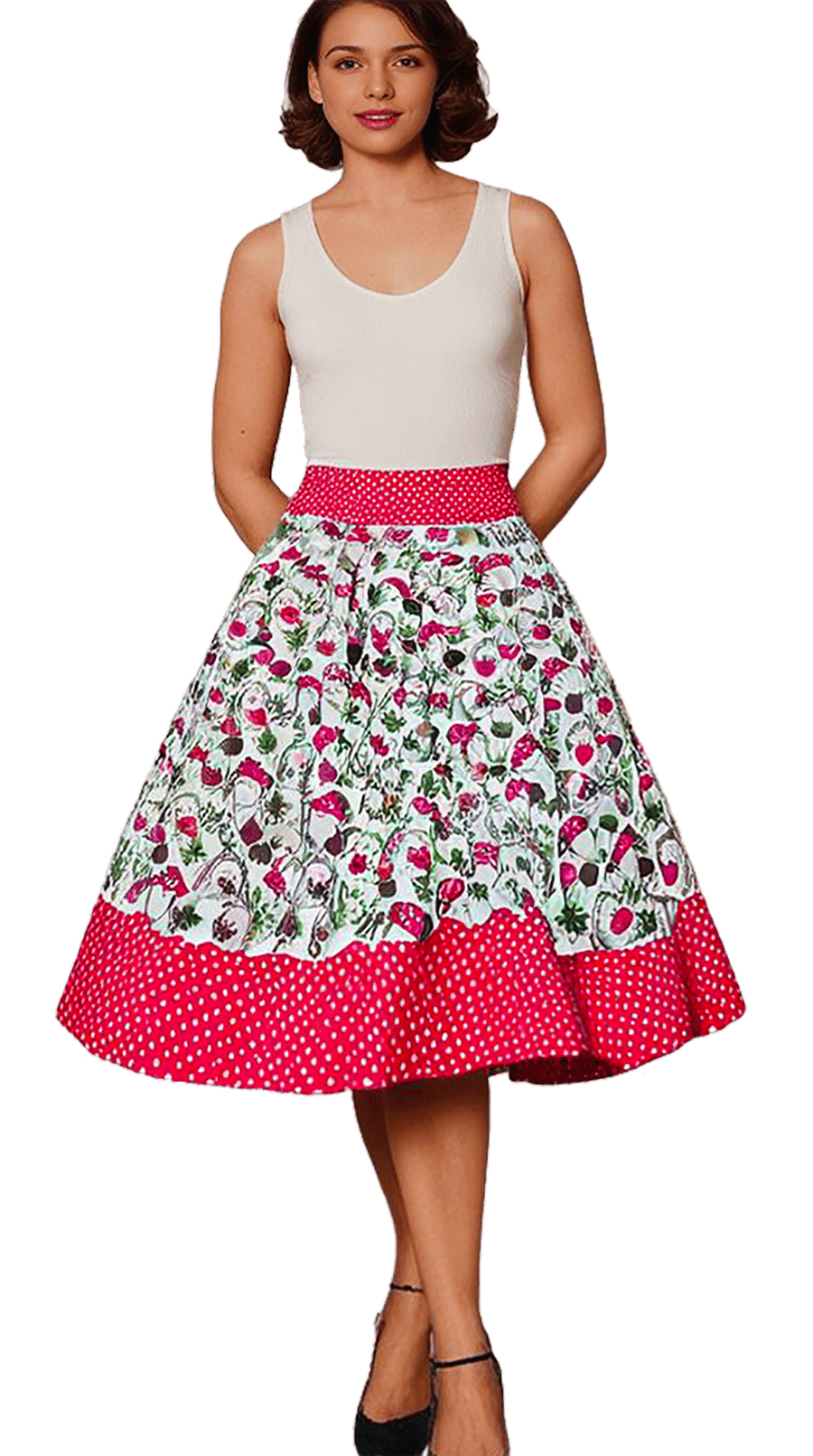 1950s Vintage Retro Rockabilly Circle Skirt Hedgehog spot women's sizes 10-26 