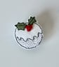 'Christmas Pudding' Christmas Brooch - Image 4