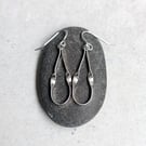 Sterling Silver Twisted Ribbon Earrings - Handcrafted Flat Wire Jewellery