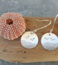 Silver beach themed earrings with seagulls
