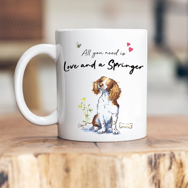 Love and a Springer Ceramic Mug