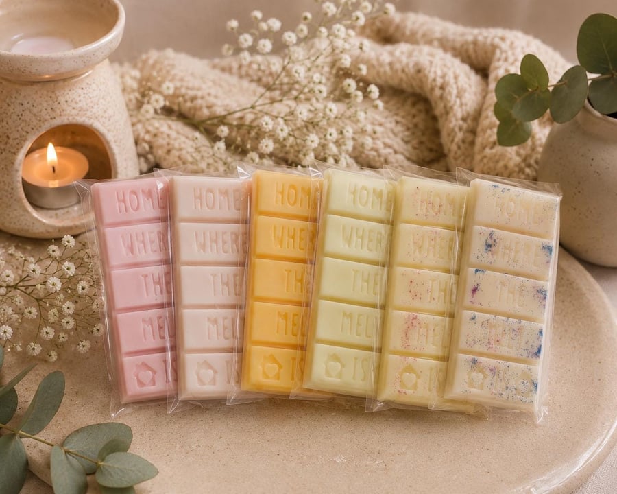American Candle Style Snap Bar, Coconut, Summer Scents, Uk Handmade, Vegan