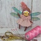 Pink Fairy Miniature Art Doll Hanger Inge