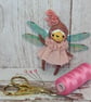 Pink Fairy Miniature Art Doll Hanger Inge