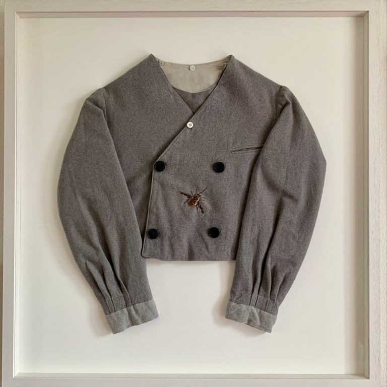 Beefly Jacket - Antique French Child’s Jacket visibly-mended with beefly