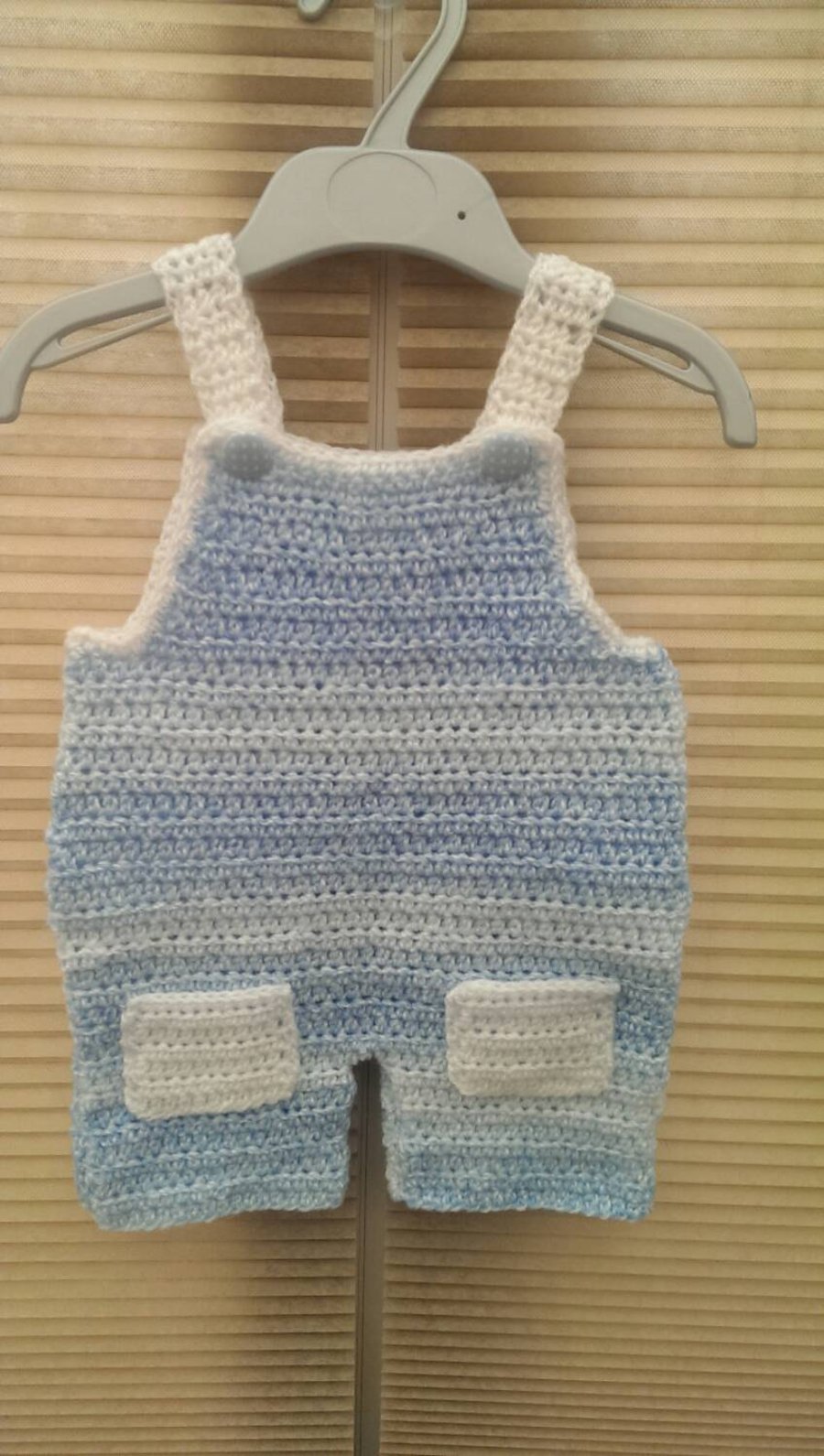 Baby Boy Blue and White Striped Dungarees