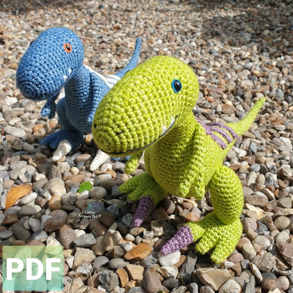 Ronnie the Raptor Crochet Pattern, Raptor Amigurumi Pattern, Dinosaur