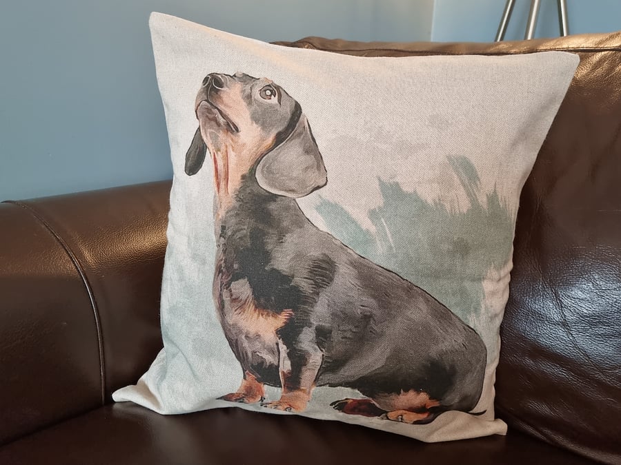 Dachshund cushion cover