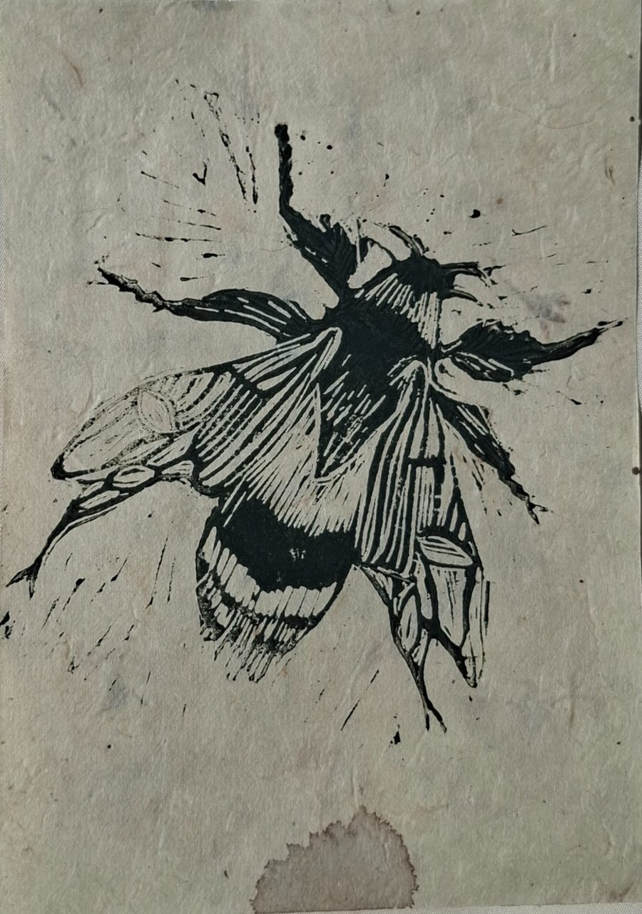 Busy Bee Linoprint