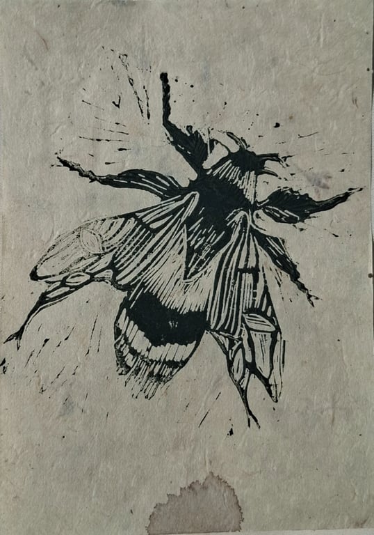 Busy Bee Linoprint
