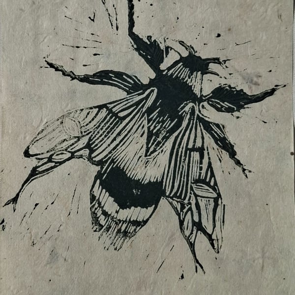 Busy Bee Linoprint