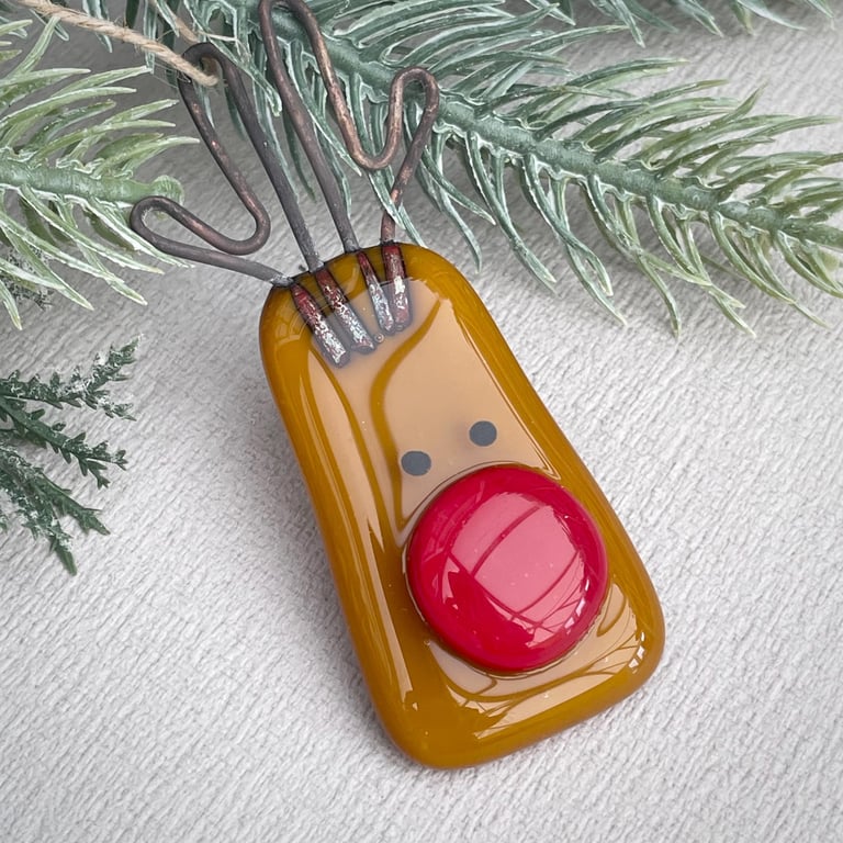 Rudolph - Christmas tree decoration - caramel