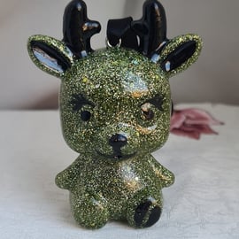 Sage The Christmas Reindeer - Cute Hanging Decoration.