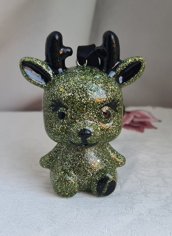 Sage The Christmas Reindeer - Cute Hanging Decoration.