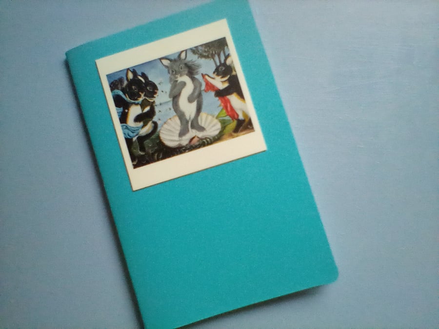 Mini Notebook featuring Bunny Characters Birth of Venus