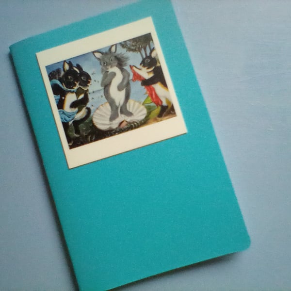 Mini Notebook featuring Bunny Characters Birth of Venus