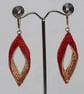 Red and Gold Leaf Earrings - Image 6