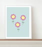 Fun Flowers A4 Art Print  - Image 2