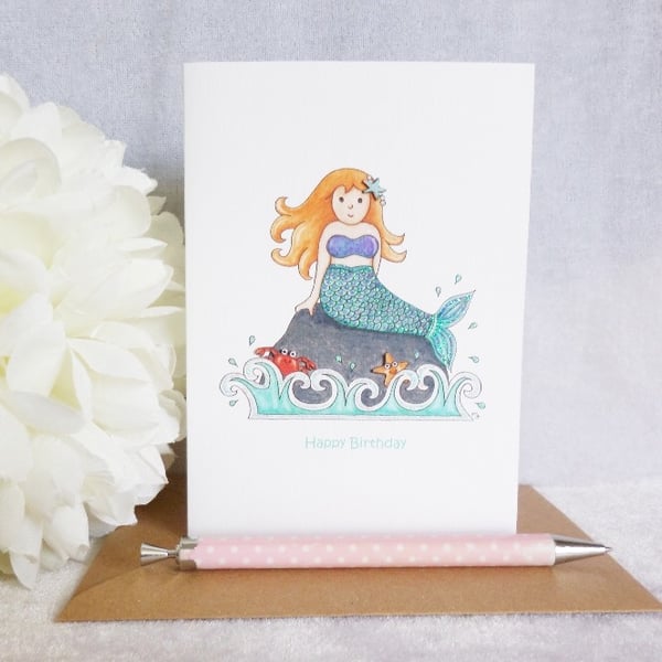 Mermaid Birthday Card