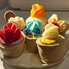 Felt cupcakes 
