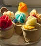 Felt cupcakes 