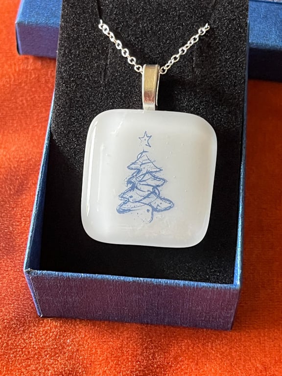 Unique Handcrafted Christmas Tree Pendant.