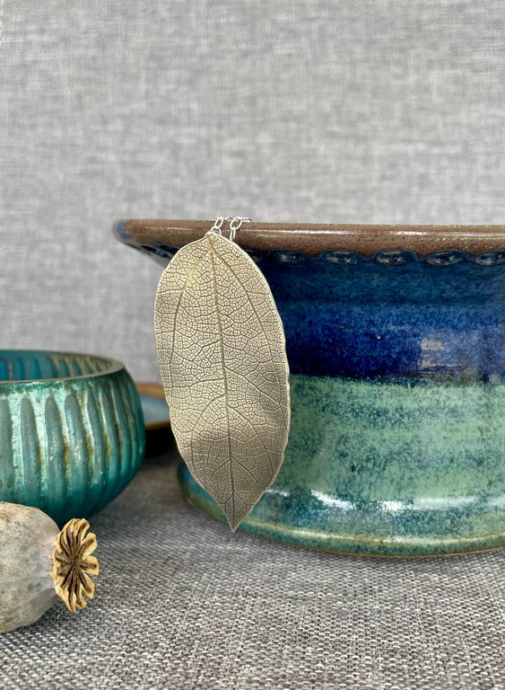 Leaf Pendant in Sterling Silver 