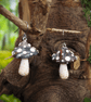 Long Galaxy Mushroom Earrings - Image 5