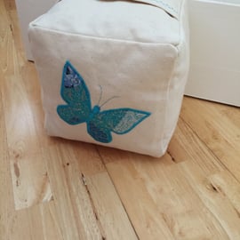 Butterfly Appliqué Square Doorstop