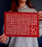 Personalised Ruby Anniversary Word Art - 40 Years - AN404 - Image 6