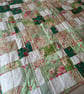 Vintage fabric patchwork quilt - Image 1
