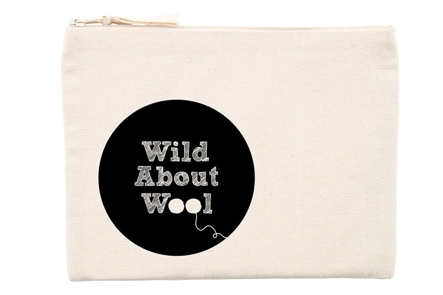 Small zipped Craft Project Bag in Ecru SALE