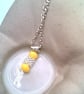 Yellow Faceted Beads and Silver Snowflake Spacers Necklace Bracelet and Earrings - Image 7
