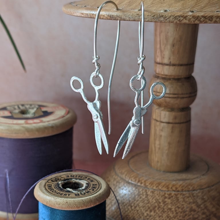 Scissor Earrings, Sewing Earrings, Gift for Crafter, Seamstress Gift 