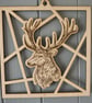 Laser Cut Highland stag Image Hanging Decorative Wall Art Plaque