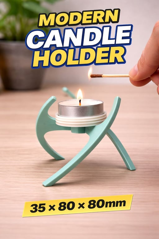 Modern Candle Holder - 35 - 80 - 80mm