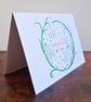 Snowdrops sympathy thinking of  - Eco-Friendly Printed Greeting Card of Papercut - Image 2