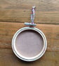 Liberty fabric felt button meadow embroidery hoop - Image 3
