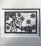 The Witch - Original Lino Print - Limited Editions - Line or Black Fill Options - Image 1